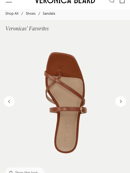 Veronica Beard Shoes - Veronica Beard Cognac Leather Strappy Square-Toe Slide